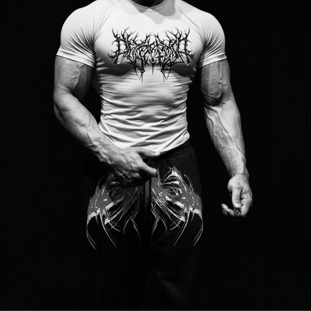 AETHER - T-shirt Compression Blanc + Noir