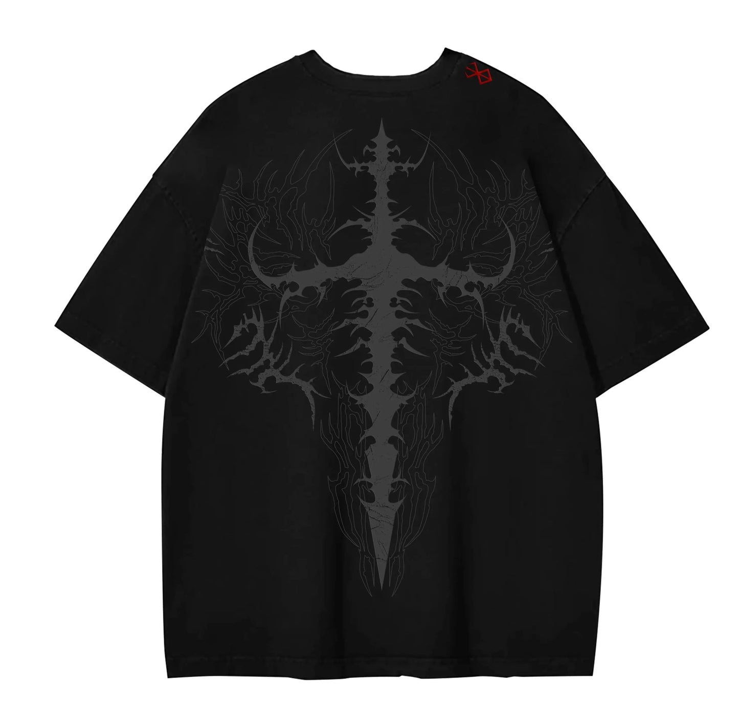 REQUIEM - T-shirt Oversize Noir + Gris