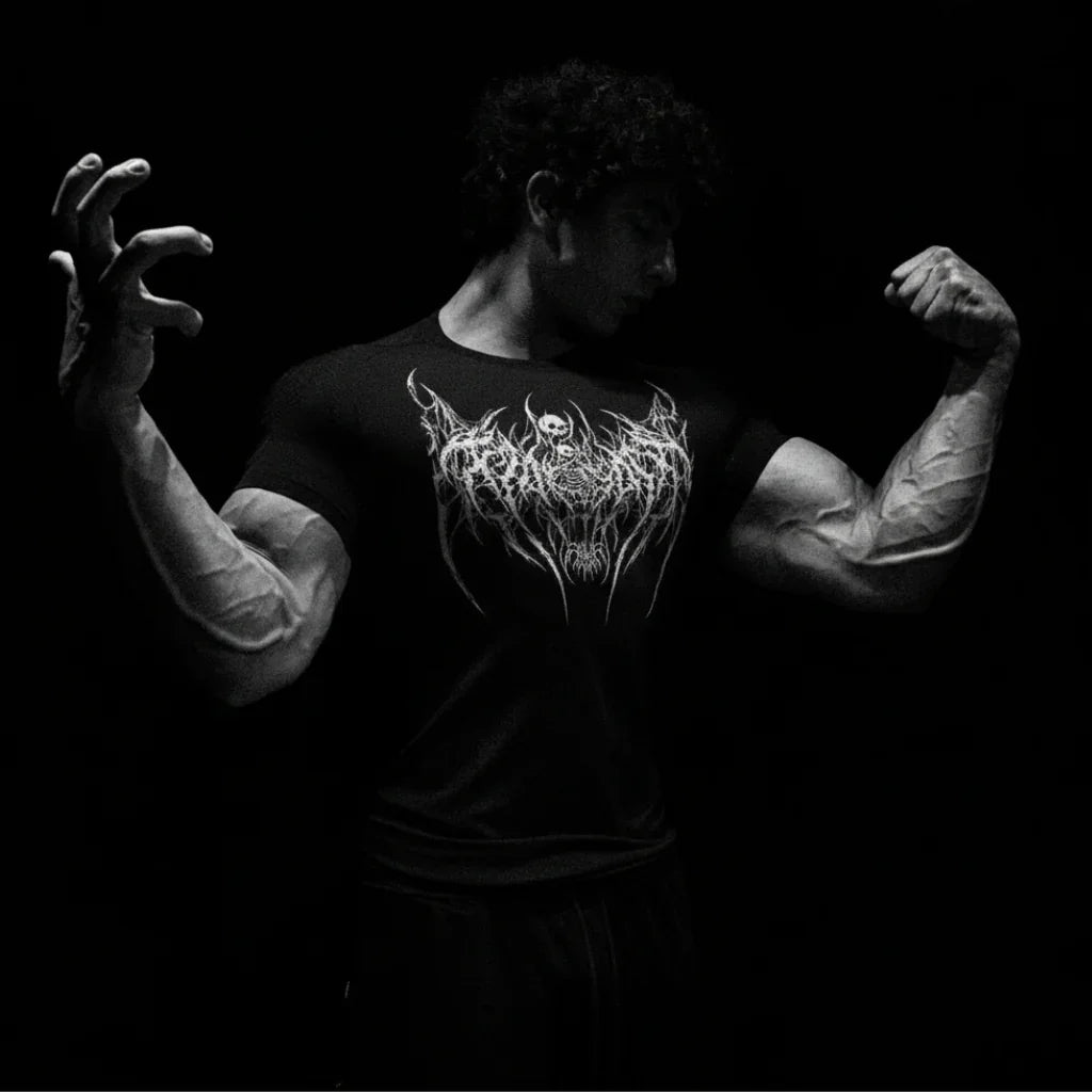 NOVA - T-shirt Compression Noir + Blanc