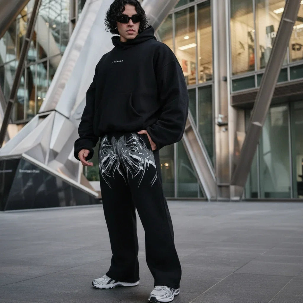 EXECUTION - Jogging Oversize Noir + Gris