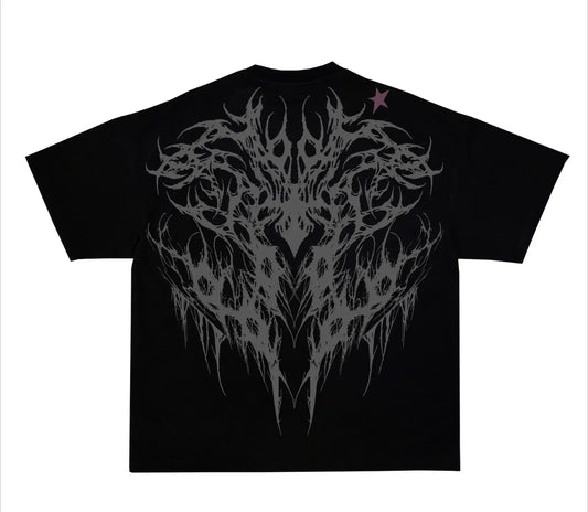 VENGEANCE - T-shirt Oversize Noir + Gris
