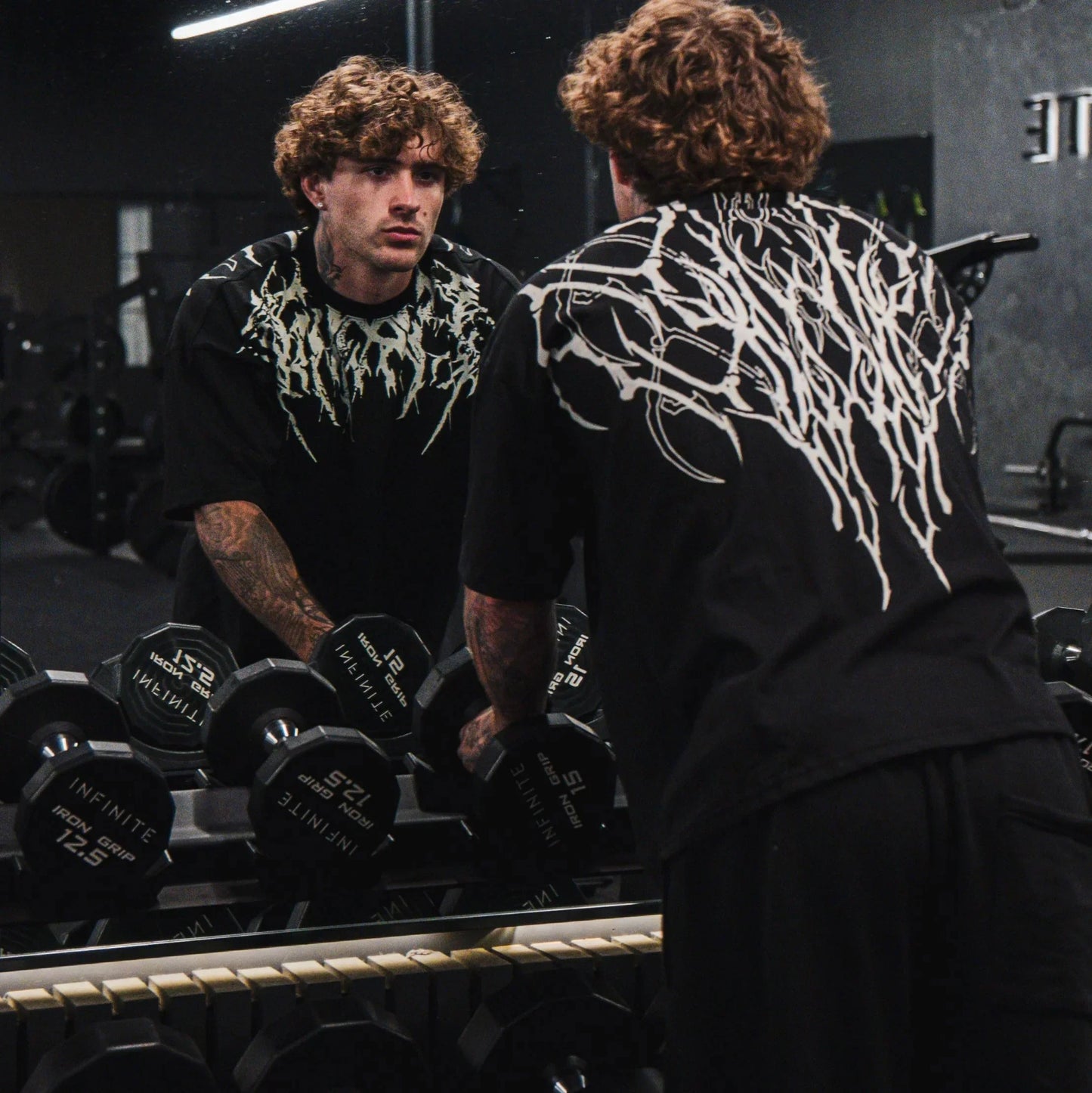 SLAUGHTER - T-shirt Oversize Noir + Blanc