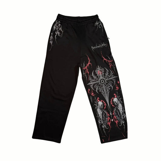 BLOODMOON - Jogging Oversize Noir + Rouge