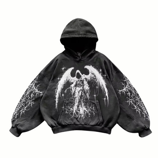 NIXE - Sweat à capuche Noir + Blanc