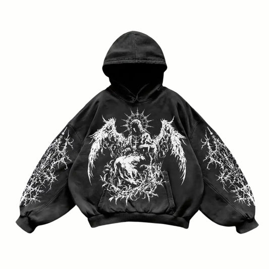 SLADE - Sweat à capuche Noir + Blanc