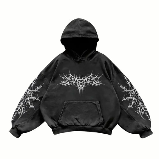 NORD - Sweat à capuche Noir + Blanc