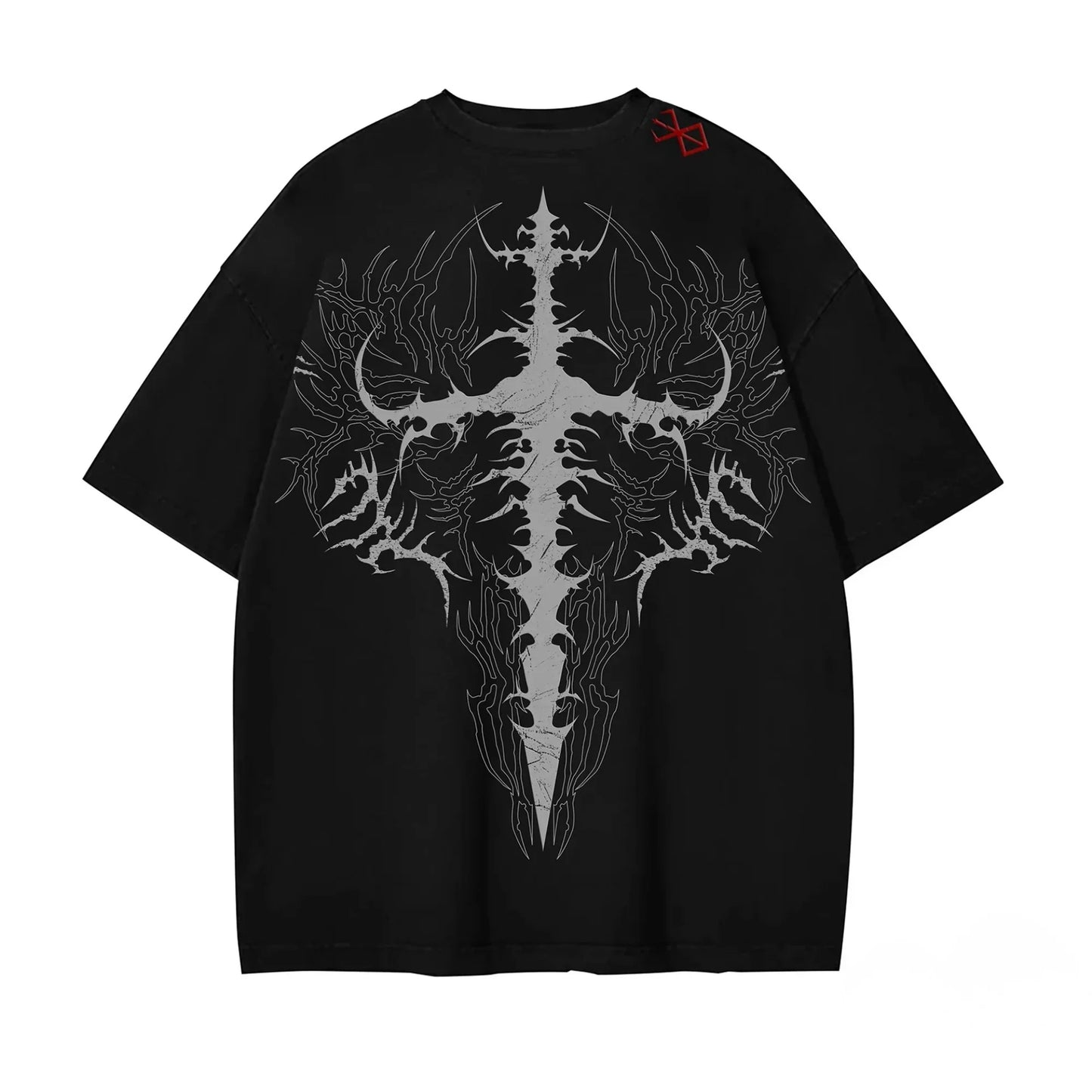 BLOODLUST - T-shirt Oversize Noir + Gris